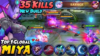 35 KILLS + SAVAGE!! Miya New Build (PLEASE TRY) | Build Top 1 Global Miya