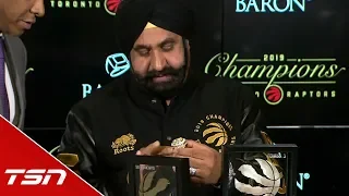 'This is an unbelievable feeling': Raps superfan Nav receives championship ring