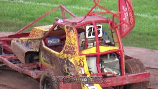 BRISCA F1 STOCKCARS BACK AT ODSAL BRADFORD CONSOLATION RACE AND THE BIG CRASH