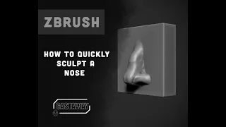 How to quickly sculpt a nose in zbrush
