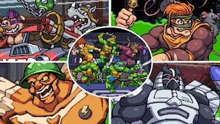 TMNT Shredder's Revenge: All Boss Fights + Ending