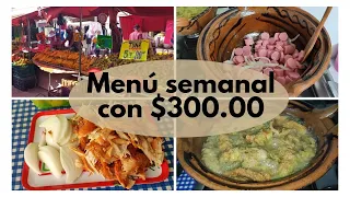 cómo organizo mi menú semanal con 300 pesos para 4 personas