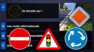 2024 permis de conduire théorique belgique ✅ 50 Questions - examen code de la route test 3