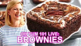 Professional Baker Teaches You How To Make BROWNIES LIVE!