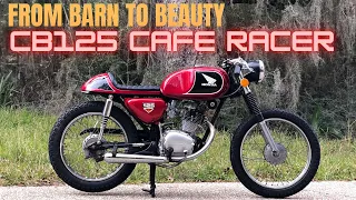 Vintage CB125 Cafe Racer: From Barn to Beauty