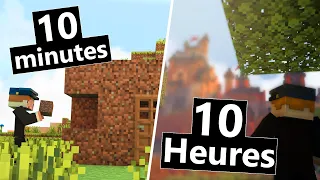 Build Medieval Minecraft 10 minutes vs 10 heures !