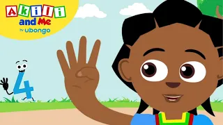 Get to Know the Number 4! | Numbers & Shapes with Akili and Me | African Educational Cartoons