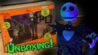 Gemmy life-size Jack Skellington (2022) Unboxing / Setup / Demo! - Home Depot Halloween