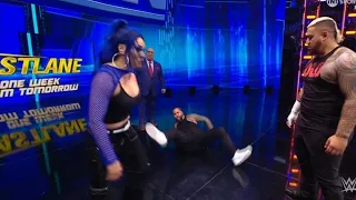 WWE SmackDown 9/29/2023 - Michin B*tch Slaps Jimmy Uso Hard On The Entrance Ramp!