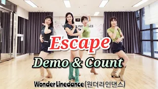 Escape (Beginner) /Line Dance ( Demo & Count)/ Sally Hung (TW) -April 2024 / 광교웰빙국민체육센터 (고급반)/원더라인댄스