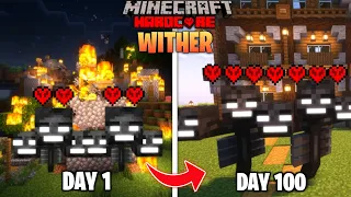 We Survived 100 Days as a *WITHER* In Minecraft Hardcore | Duo 100 Days