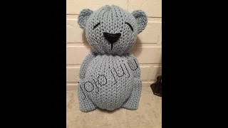 last minute gift bear -knitting machine