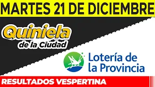 Resultados Quinielas Vespertinas de la Ciudad y Buenos Aires, Martes 21 de Diciembre