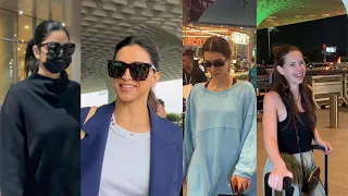 Deepika Padukone, Katrina Kaif, Kriti Sanon with Sister, Kalki Spotted at mumbai Airport