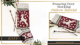 Prancing Deer Stocking Knit