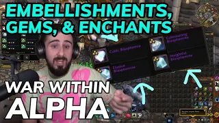 New Embellishments, Gems, and Enchants in War Within Alpha!