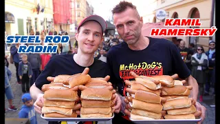 Hot Dog Eating Competition vs Nathan's Hot Dog Eating Contest finalist!!