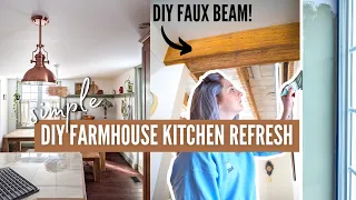 *COZY* diy farmhouse kitchen refresh! | simple diy ideas for any kitchen! | Home Made Home Ep 7