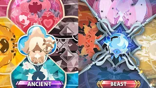 Ancient and Beast Cookie Gacha Animation Comparison I Mystic Flour and Dark Cacao