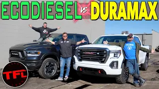 Best Diesel Truck! 2020 GMC Sierra AT4 vs Ram Rebel Diesel 0-60 MPH Buddy Review