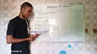 REVISION CLASS ON PHYSICS 191(PHYSICS PRACTICAL PART 2)