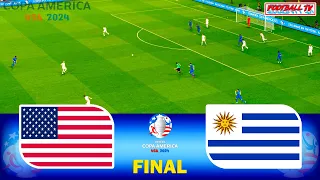 USA vs URUGUAY - Copa America Final | Full Match All Goals - PES Gameplay PC [FL 24]