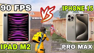 iPhone 15 Pro Max PUBG TEST VS iPad M2 (2022) | COMPARISON, iPad VIEW ADVANTAGE? RECOIL, HIP-FIRE 🔥