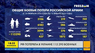 Россия потеряла в Украине 115 290 военных