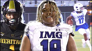 IMG Football Academy , #2 In the Nation v National Powerhouse American Heritage (FL) Game Was 🔥🔥🔥