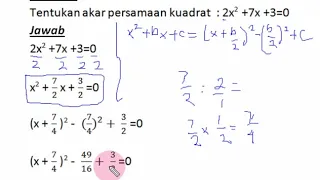Matematika_9 "Cara Mudah Menyelesaikan Persamaan Kuadrat dengan  Melengkapkan Kuadrat Sempurna"