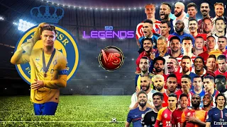 RONALDO 🐐  🆚 5️⃣0️⃣ LEGENDS (MESSI,RONALDO,MARADONA,PELE,RONALDINHO,HAALAND,MBAPPE,R9,IBRA,KANE)🔥.