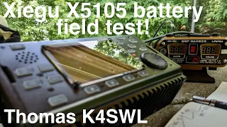 POTA Field Report: Attempting to deplete the Xiegu X5105 internal battery at Lake Norman