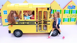 Barbie Family School Routine by Play Dolls