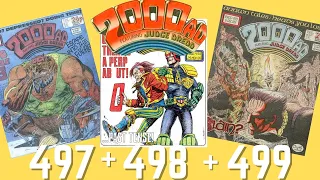 2000AD Classic LOOK BACK Prog 497 498 & 499- From 1986 36 year old UK comics!