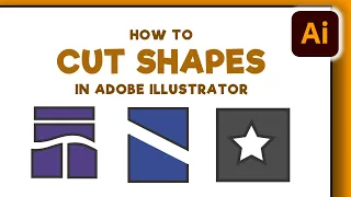 How to Cut Shapes in Adobe Illustrator | #cadillacartoonz