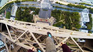 On TOP of The Eiffel Tower *ILLEGALLY* 😲 #shorts