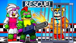 Breaking Glamrock FREDDY out of JAIL?! in Minecraft Security Breach