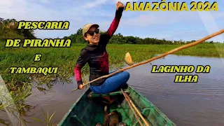 PESCARIA DE PIRANHA E  TAMBAQUI NO LAGUINHO DA ILHA