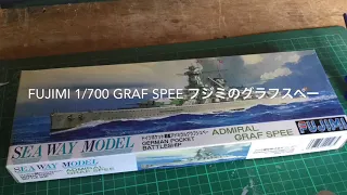 フジミのプラモデルーアドミラルグラフシペー1/700 Waterline Fujimi ‘Admiral Graf Spee’ battleship