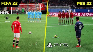 FIFA 22 vs PES 2022 | Realistic Free kick PS5