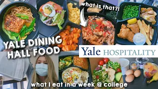 WHAT I EAT IN A WEEK: yale college dining hall edition | WHAT YALE FEEDS US (pandemic 'to-go' meals)