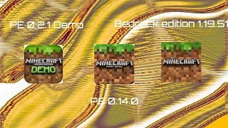 Minecraft | pe 0.2.1 Demo vs pe 0.14.0 vs Bedrock edition | PART 1
