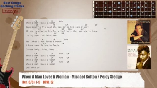 🎻 When A Man Loves A Woman - Michael Bolton / Percy Sledge Bass Backing Track with chords and lyrics