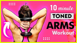 Only 10 MIN TONED ARMS WORKOUT (At Home Minimal Equipment)