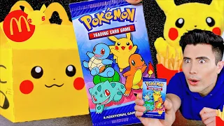 New Pokemon 25th Anniversary McDonalds Happy Meal Pokemon Cards Toy Unboxing (SO AWESOME!)
