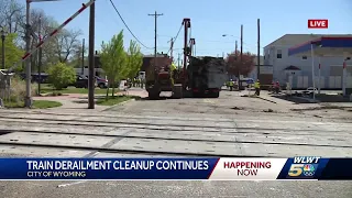 Train derailment in Wyoming, Ohio: Cleanup continues as crews work to determine cause