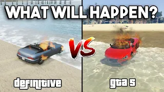 WHAT WILL HAPPEN? GTA 5 VS GTA Definitive (Physics and Details comparison)