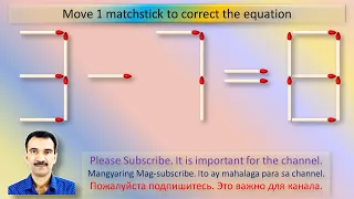 Matchstick Puzzle 3-7=8