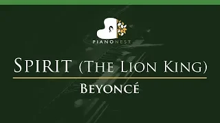 Beyonce - Spirit (The Lion King) - LOWER Key (Piano Karaoke / Sing Along)