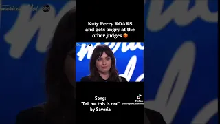 Katy Perry ROARS & gets angry at the judges #saveria #americanidol  #katyperry #audition #reaction